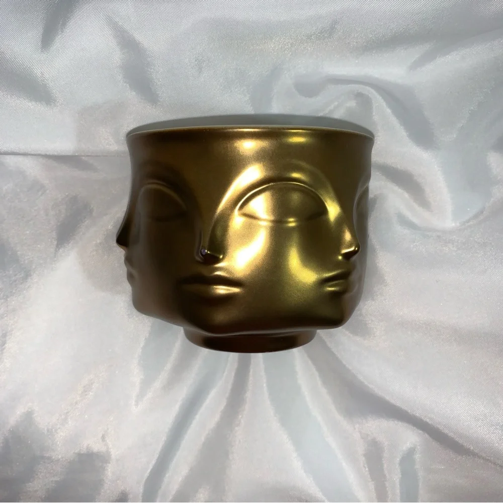 JONATHAN ADLER matte gold glazed MUSE bowl